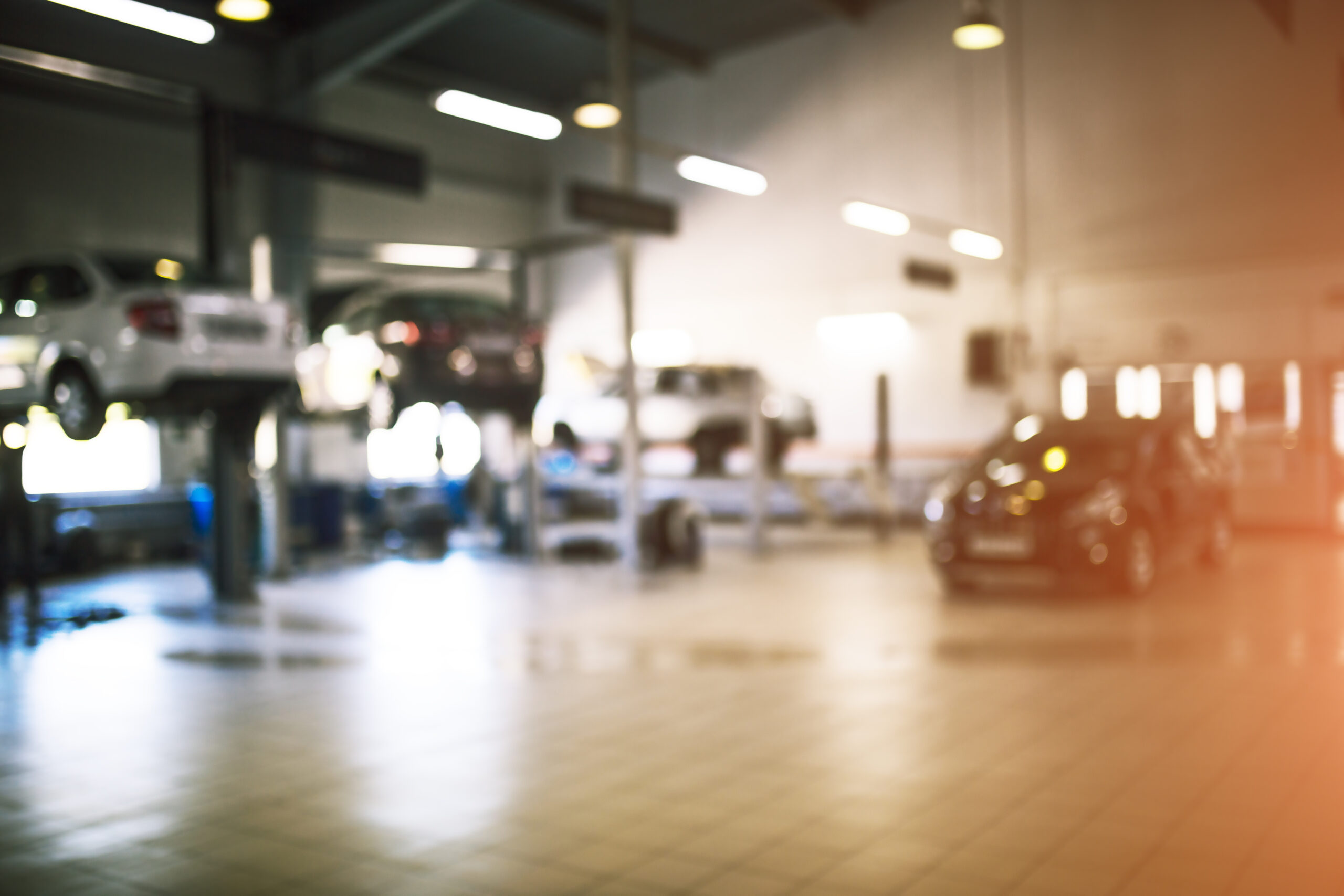 Service bay at a franchise dealership