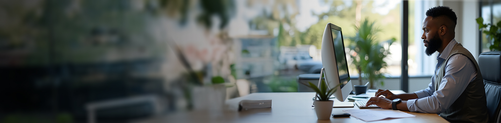 CRM by Solera, a salesperson working leads at a dealership desk